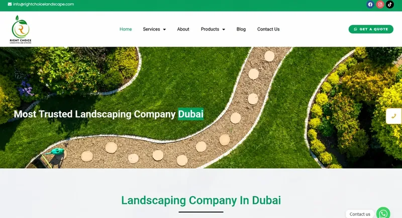 Right Choice Landscaping website by MainStream